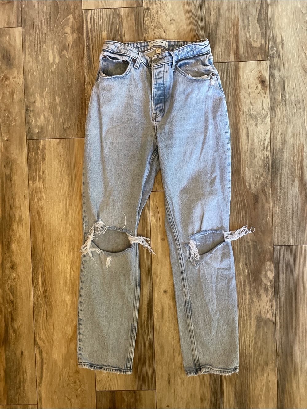 Light Blue Distressed High-Waist Women’s Jeans